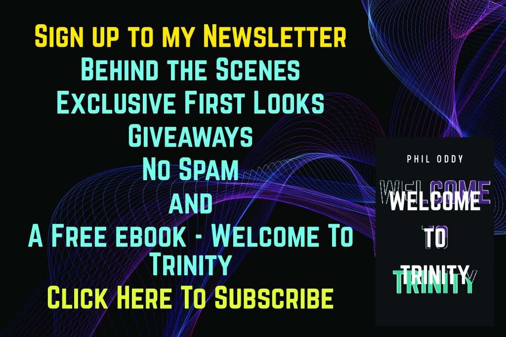 Sign up to my newsletterBehind the scenesExclusive first looksGiveawaysNo spamandA free ebook - Welcome To TrinityClick here to subscribe